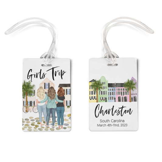 Charlston NC Girl Trip Luggage Tags