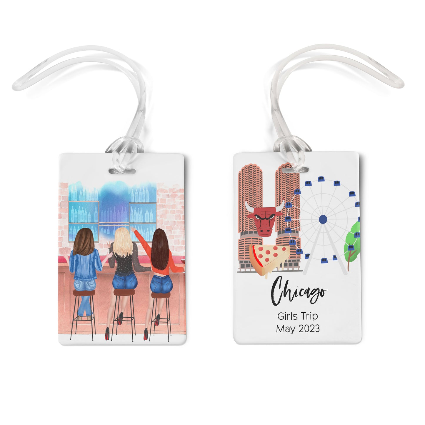 Girls Trip Chicago Luggage Tags