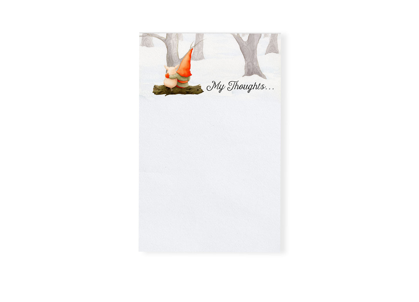 Orange Gnome Holiday Notepad