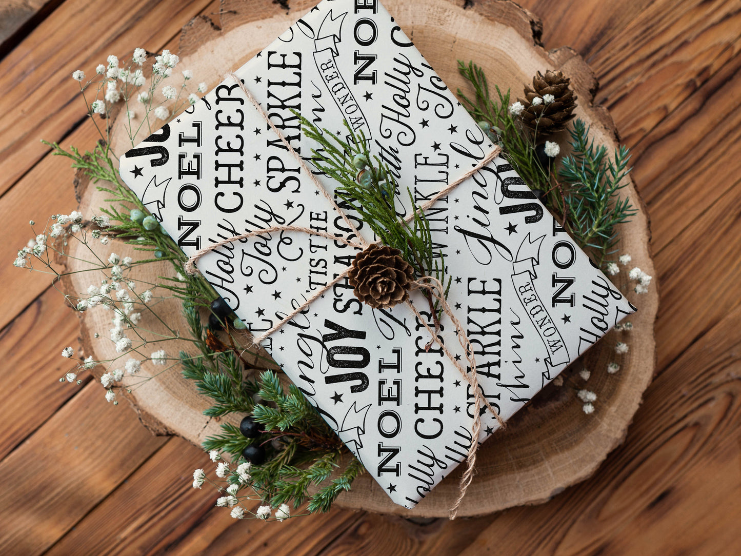 Holiday Joy Season Christmas Wrapping Paper - Premium Craft Supplies & Tools > Party & Gifting > Packaging & Wrapping from Sugar and Spice Invitations - Just $26.10! Shop now at Sugar and Spice Paper