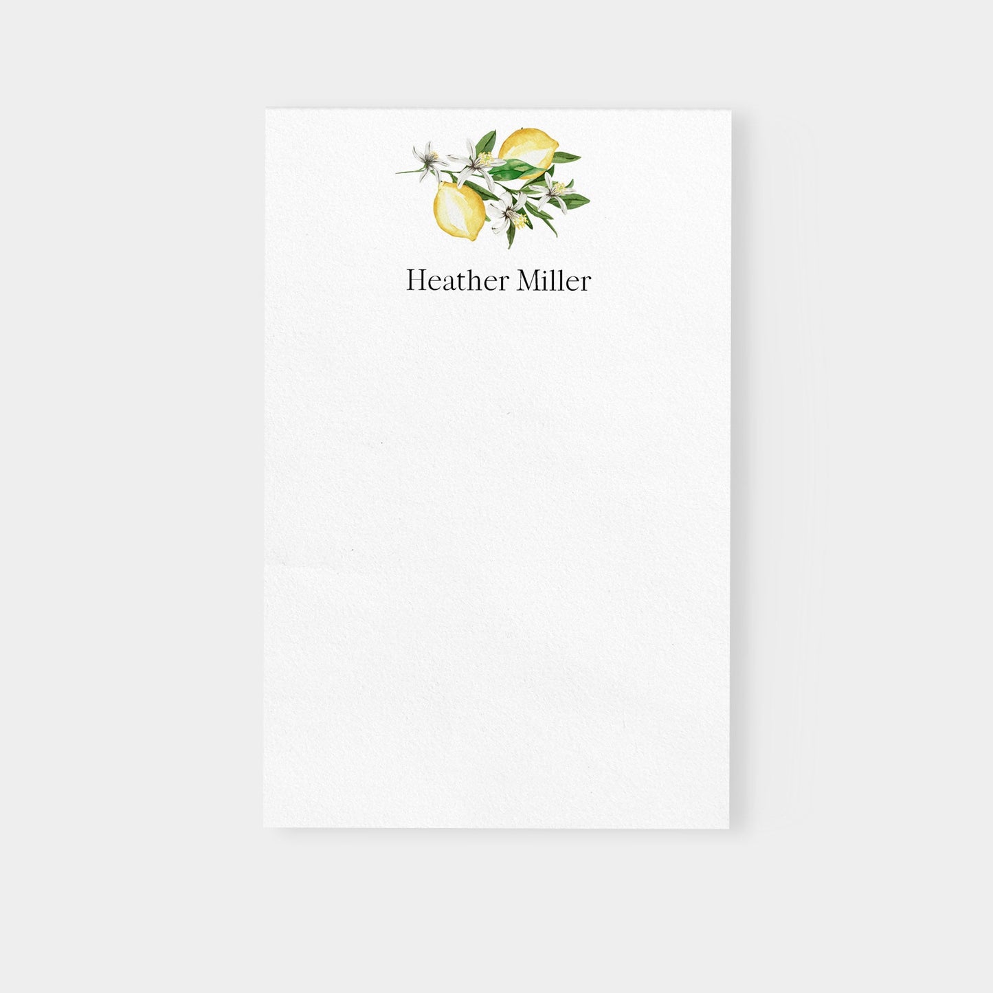 Lemon Greenery Personalized Notepad