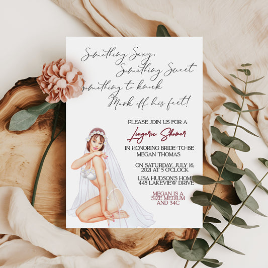 Lingerie Bridal Shower Invitation