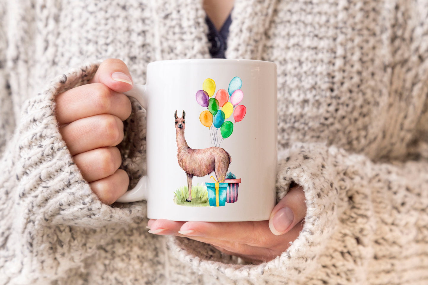 Llama Birthday Ceramic Mug