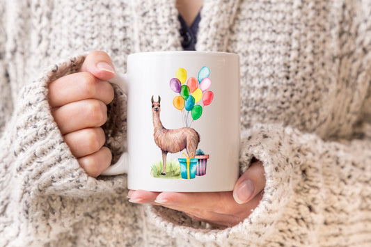 Llama Birthday Ceramic Mug