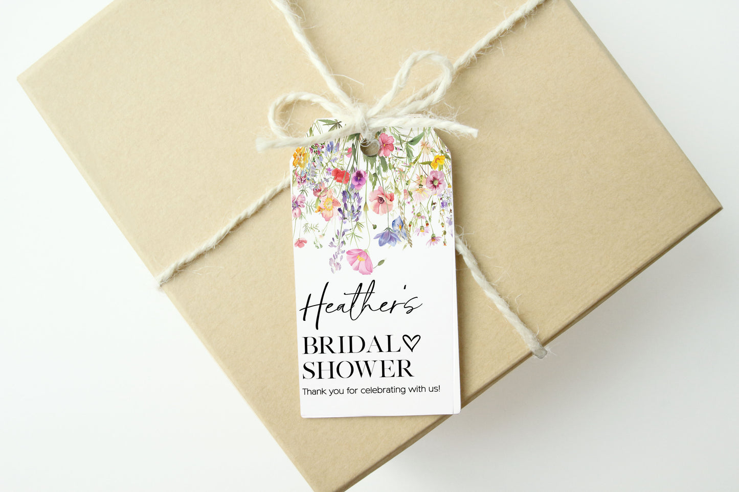 Wildflower Bridal Shower Gift Tag