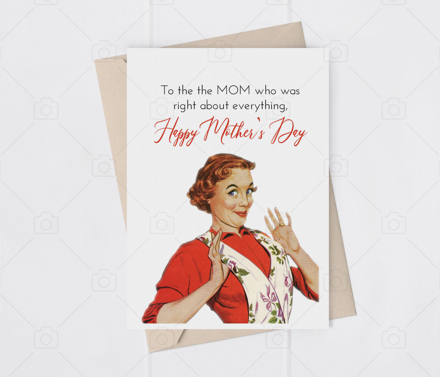 Retro Mothers Day Greeting Card
