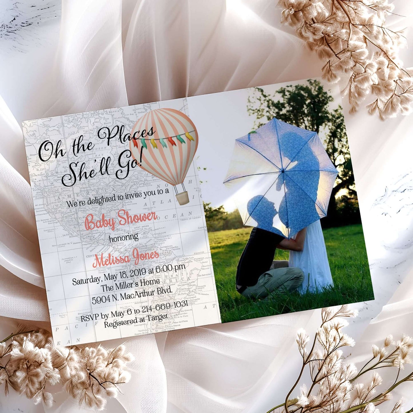 Invitation, custom, baby, bridal, wedding, holiday, event, party,