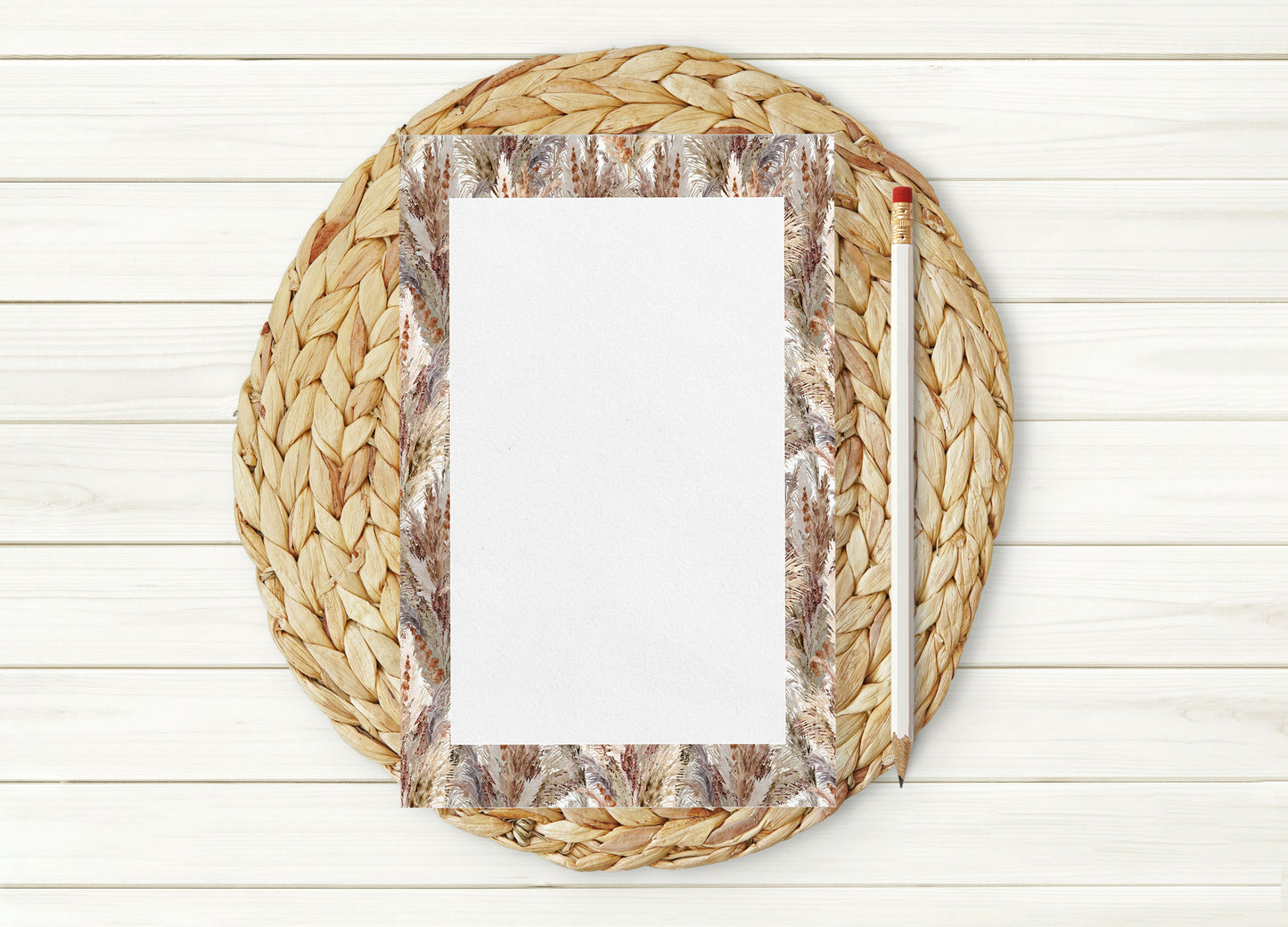 Pampas Grass Blank Notepad