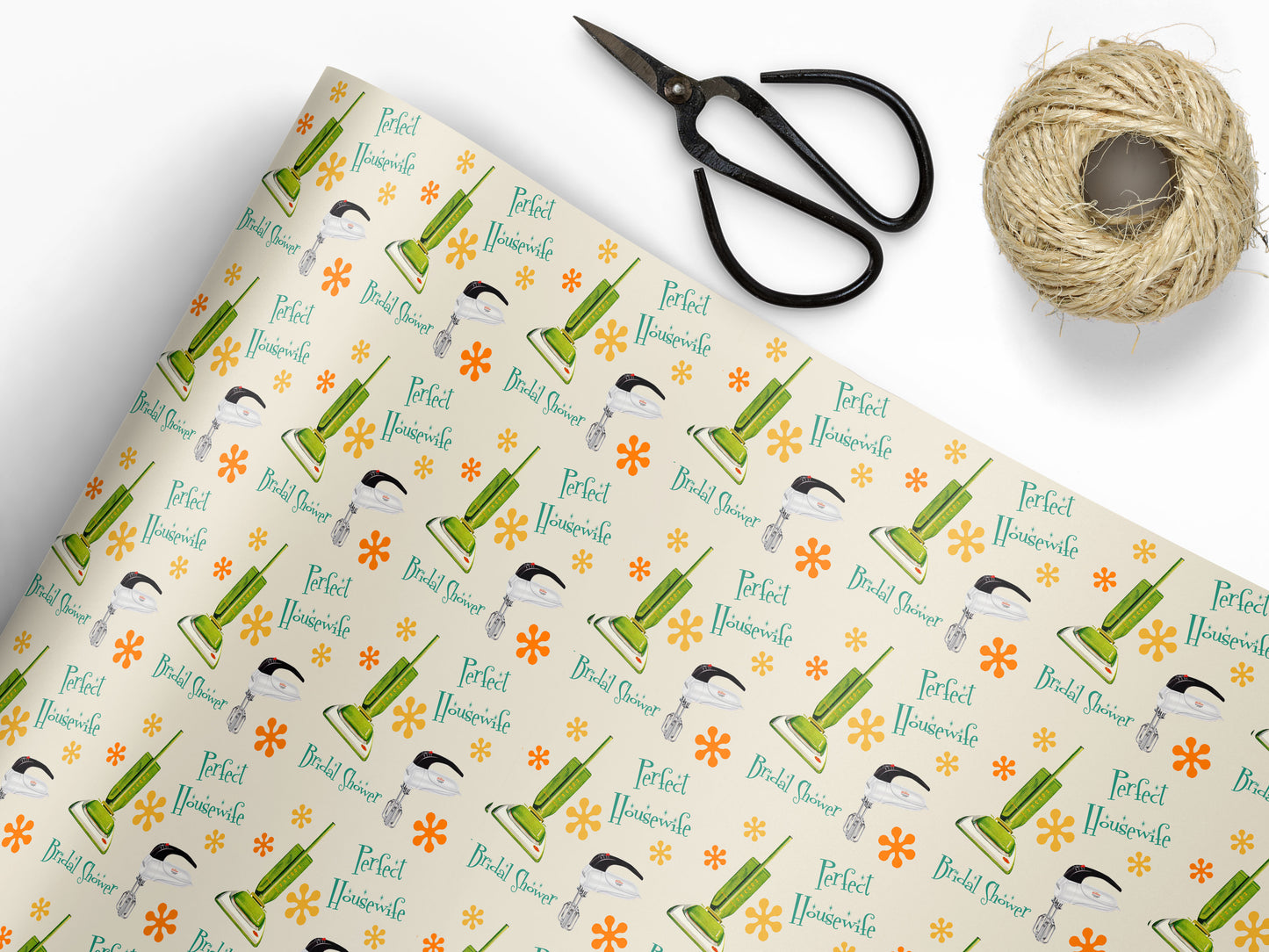 Retro Perfect Housewife Wrapping Paper
