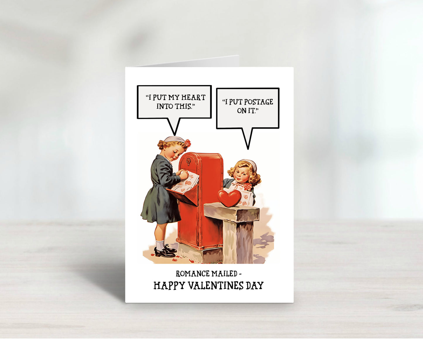 Valentine Retro Girls Mailing Cards Adult Humor Greeting Card