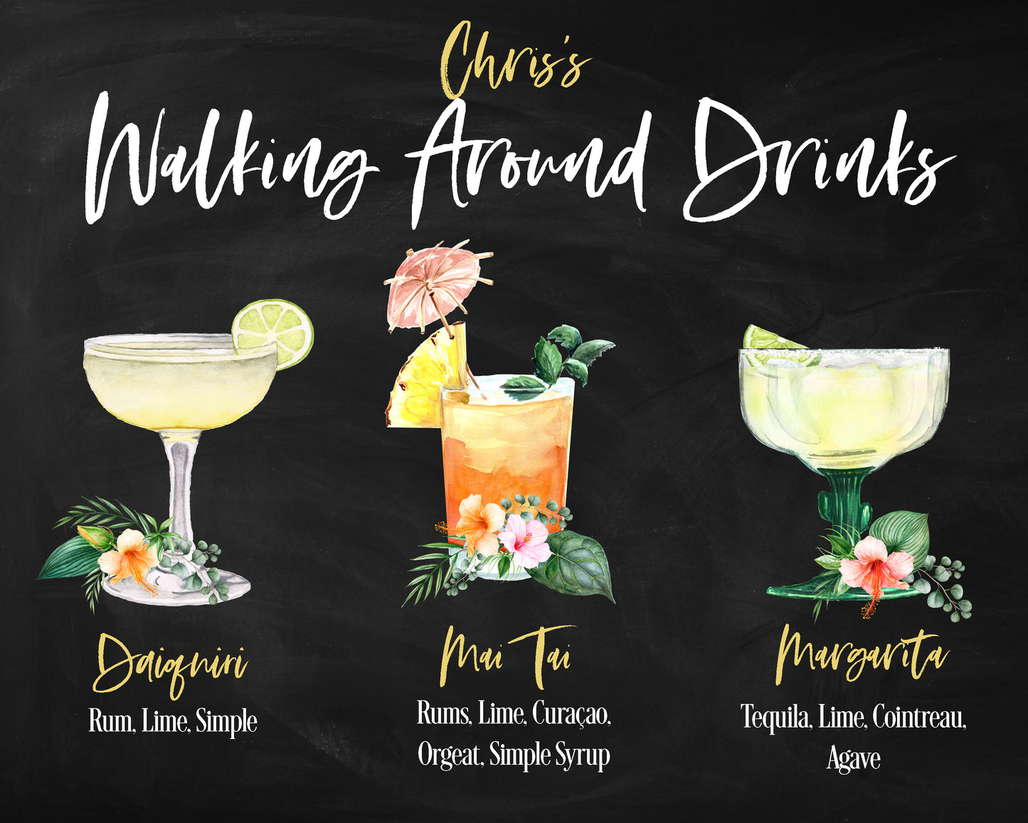 Tropical Signature Drink Sign