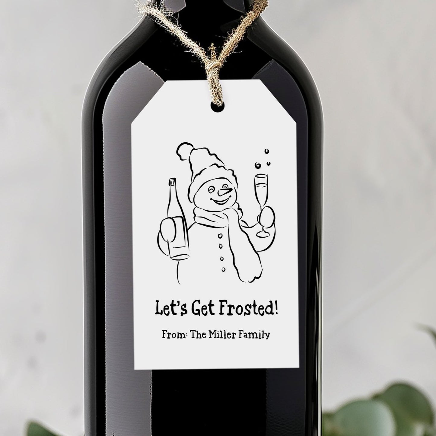 Snowman Let's Get Frosted Gift Tag