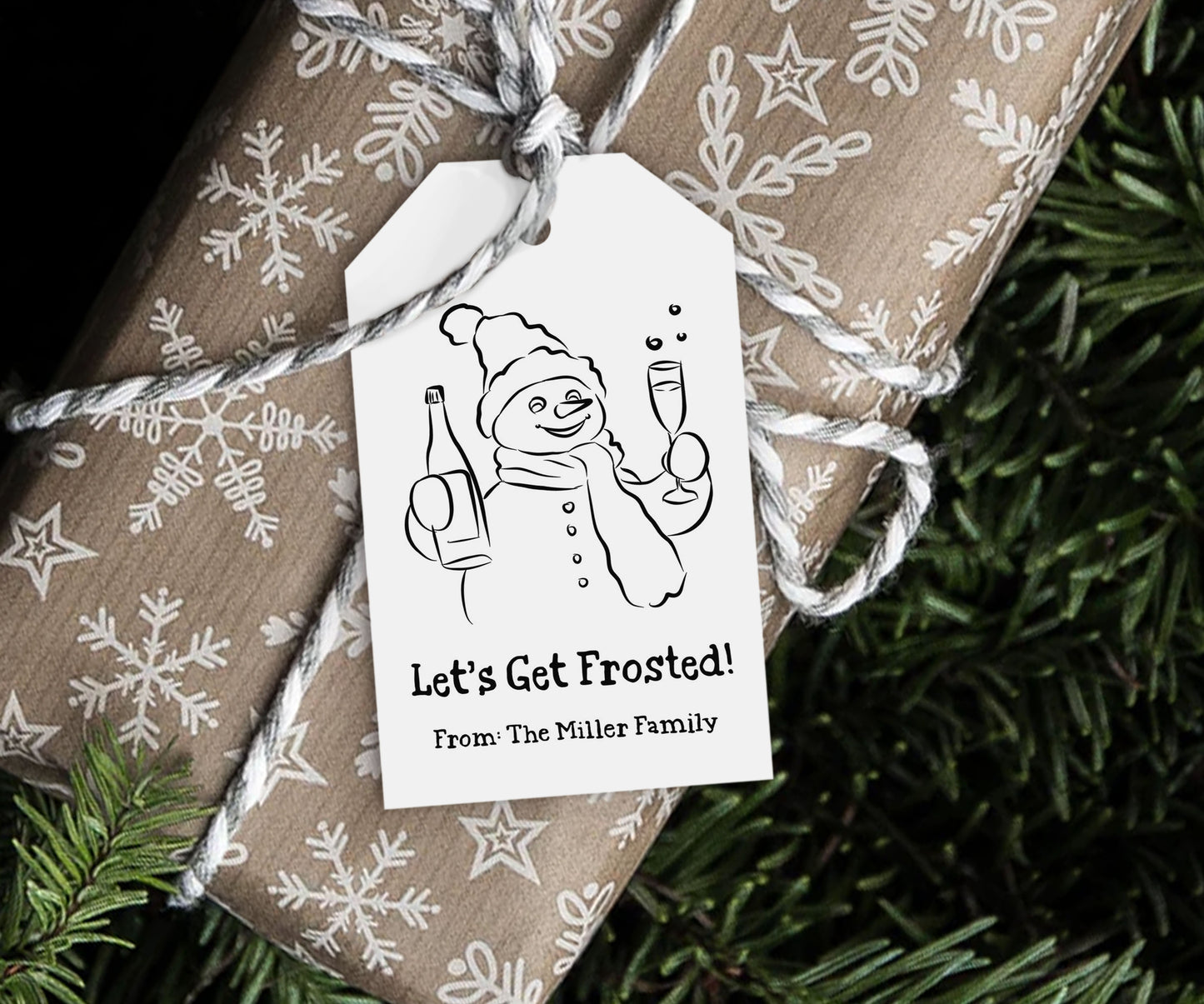 Snowman Let's Get Frosted Gift Tag