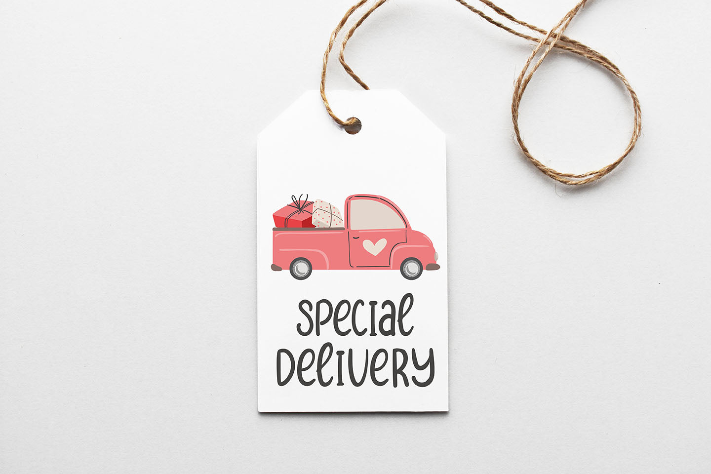 Special Delivery Truck Valentine Gift Tag