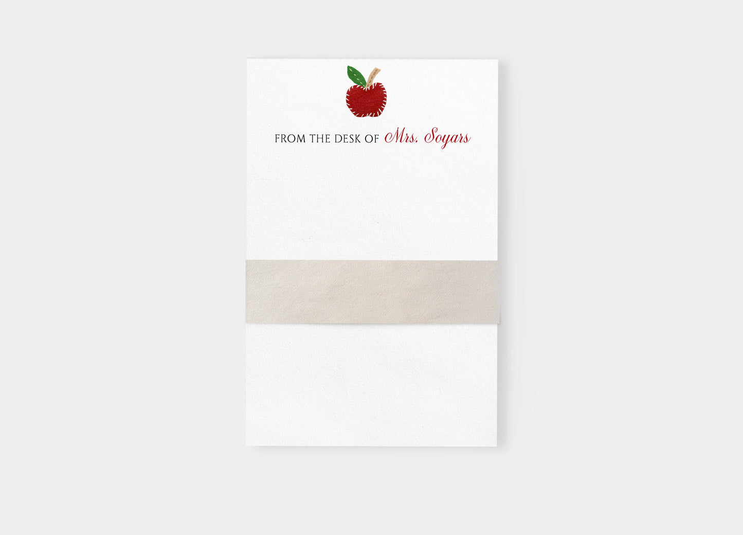 Teacher Apple Personalized Notepad