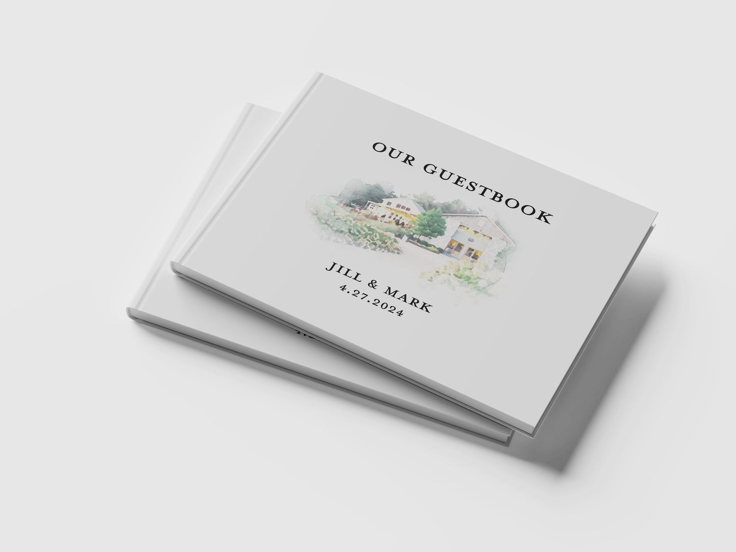 Watercolor Venue Wedding or Housewarming Guest Book