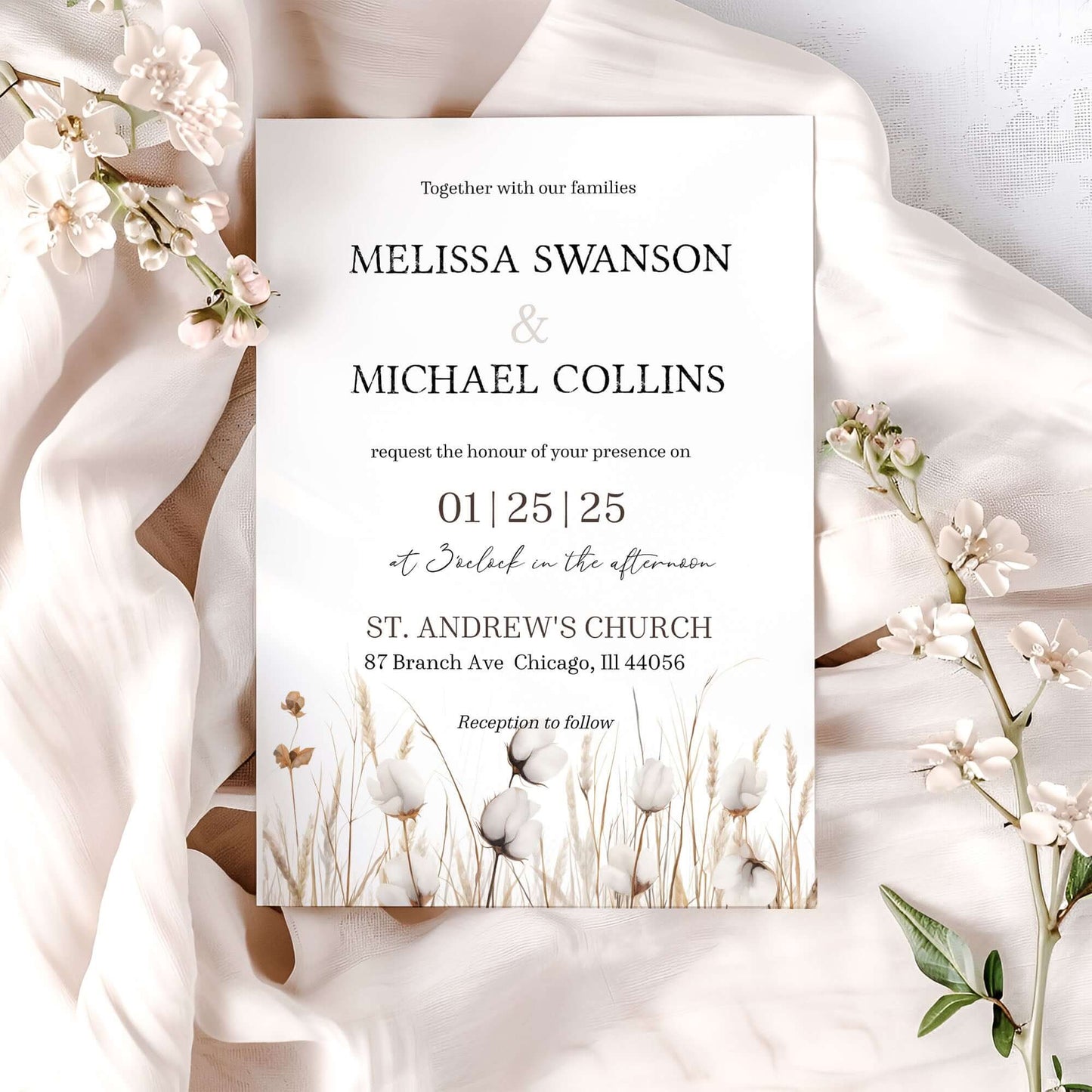 wedding invitation, boho wedding, wedding shower decor, outdoor wedding, farm wedding, bridal shower invite, boho bridal shower, printable invitation, wedding ribbon, wedding shower, shower invitation, rustic wedding