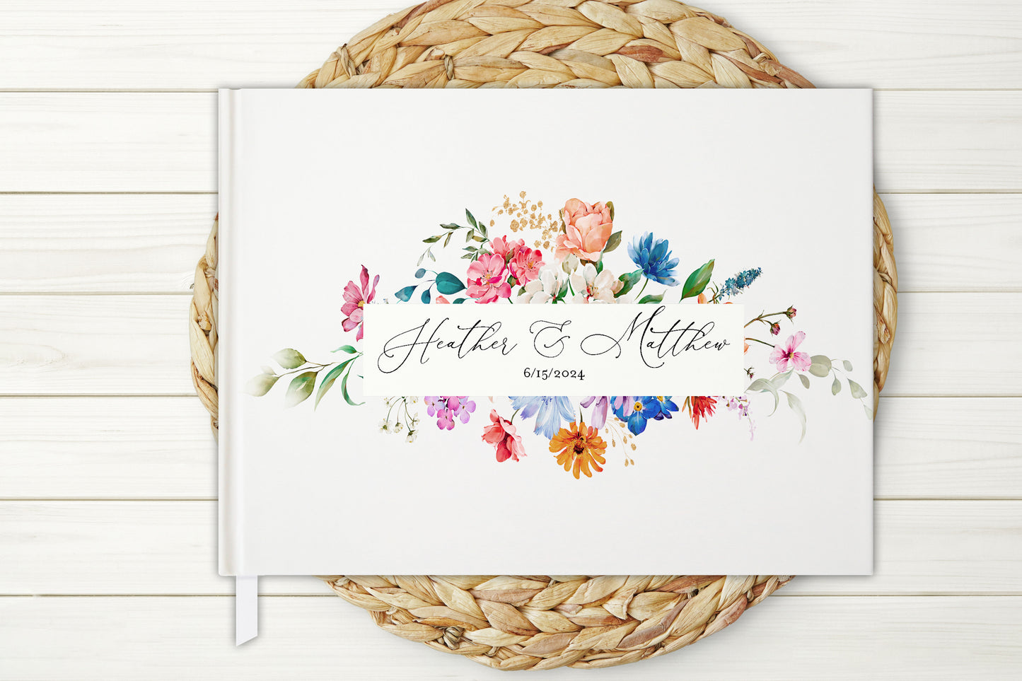 Wildflower Wedding Guest Book