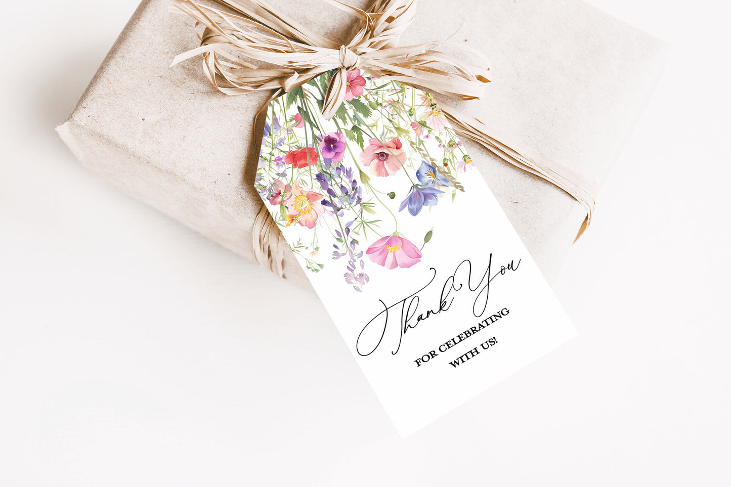 Wildflower Thank You Gift Tag