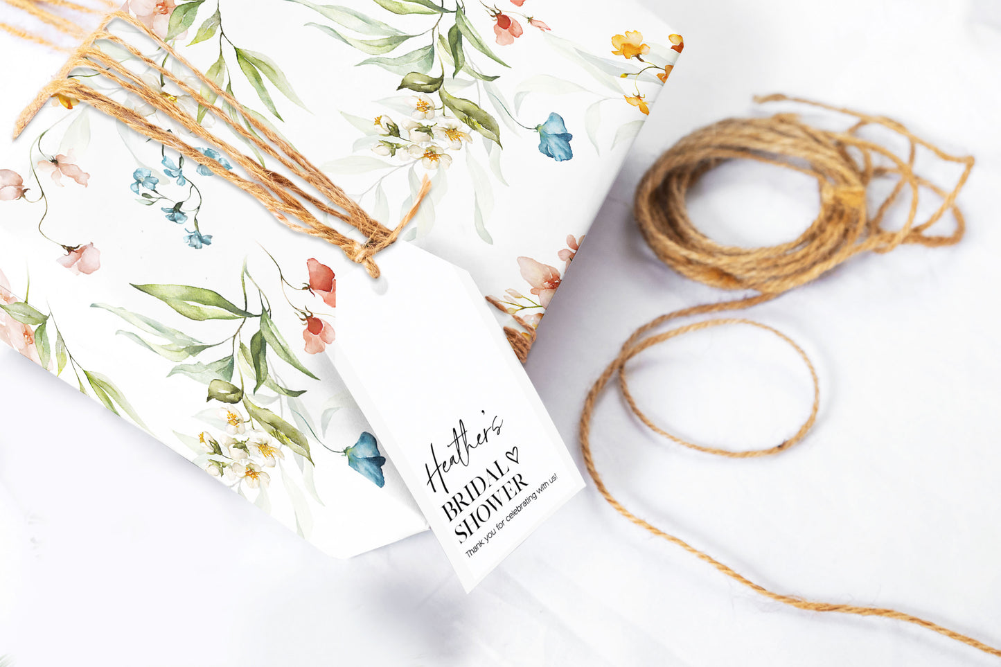 Wildflower Watercolor Garden Wrapping Paper