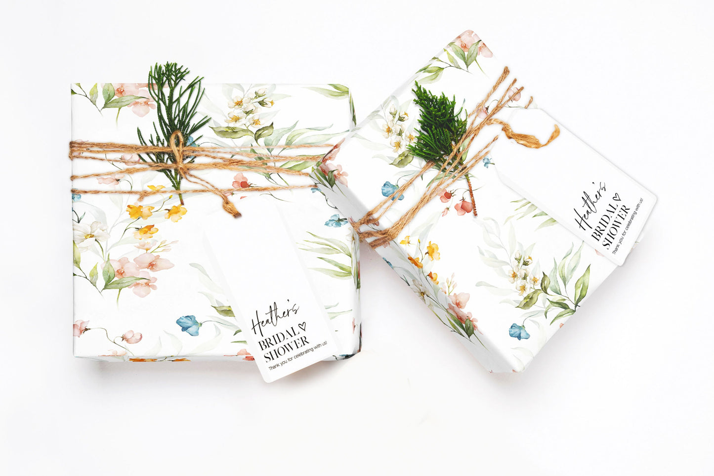 Wildflower Watercolor Garden Wrapping Paper