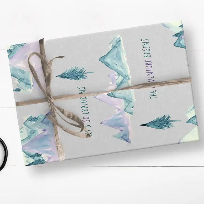 Adventure Begins Wrapping Paper - Premium Craft Supplies & Tools > Party & Gifting > Packaging & Wrapping from Sugar and Spice Invitations - Just $26.10! Shop now at Sugar and Spice Paper