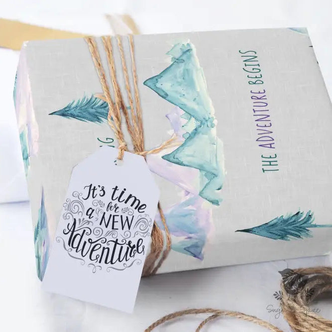 Adventure Begins Wrapping Paper - Premium Craft Supplies & Tools > Party & Gifting > Packaging & Wrapping from Sugar and Spice Invitations - Just $26.10! Shop now at Sugar and Spice Paper