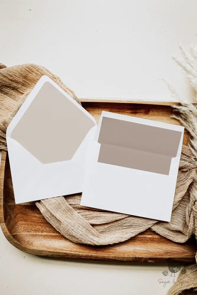Beige Envelope Liner - Premium from Sugar and Spice Invitations - Just $1! Shop now at Sugar and Spice Paper
