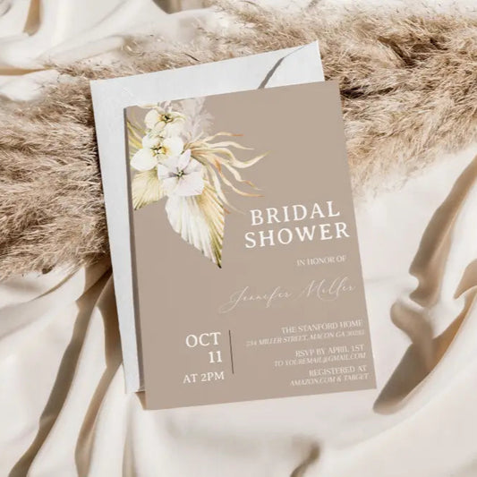 Boho Floral Bridal Shower Invitation - Premium  from Sugar and Spice Invitations - Just $1.95! Shop now at Sugar and Spice Paper