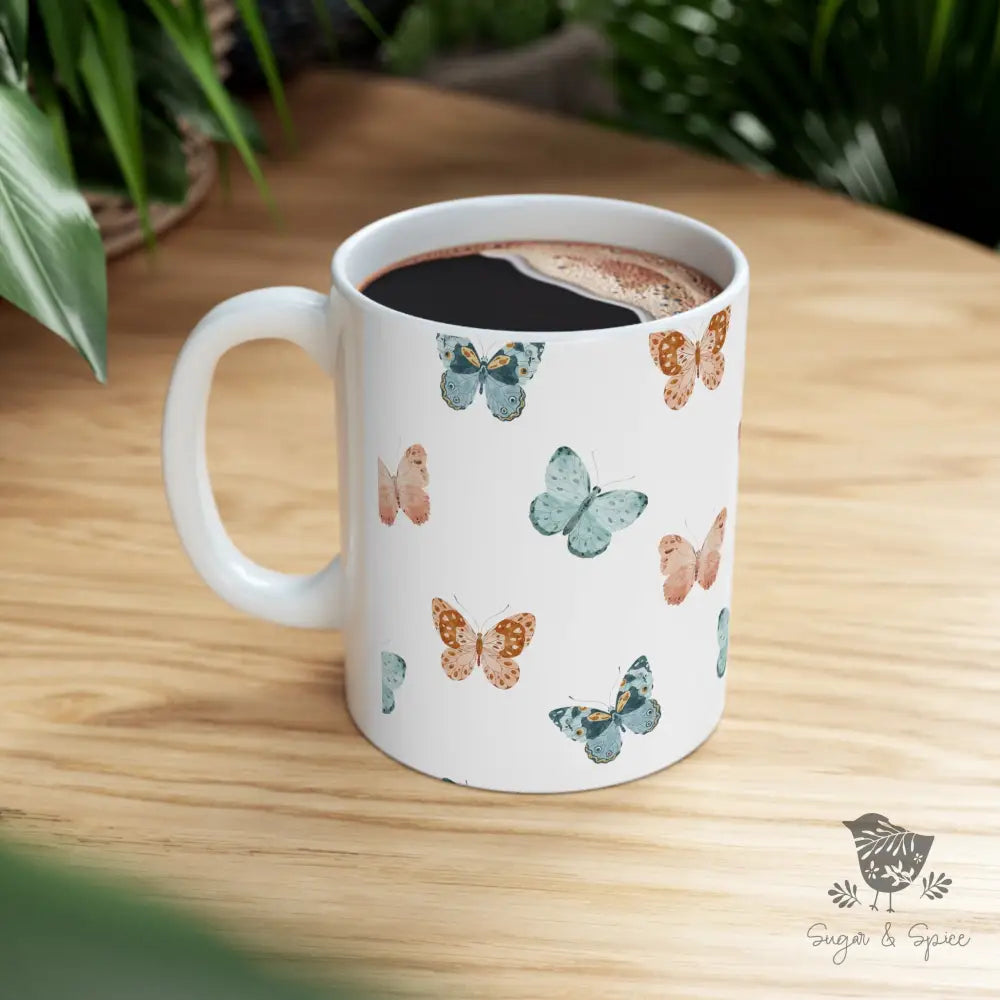 Butterfly Ceramic Mug - Premium Mug from Printify - Just $18! Shop now at Sugar and Spice Paper