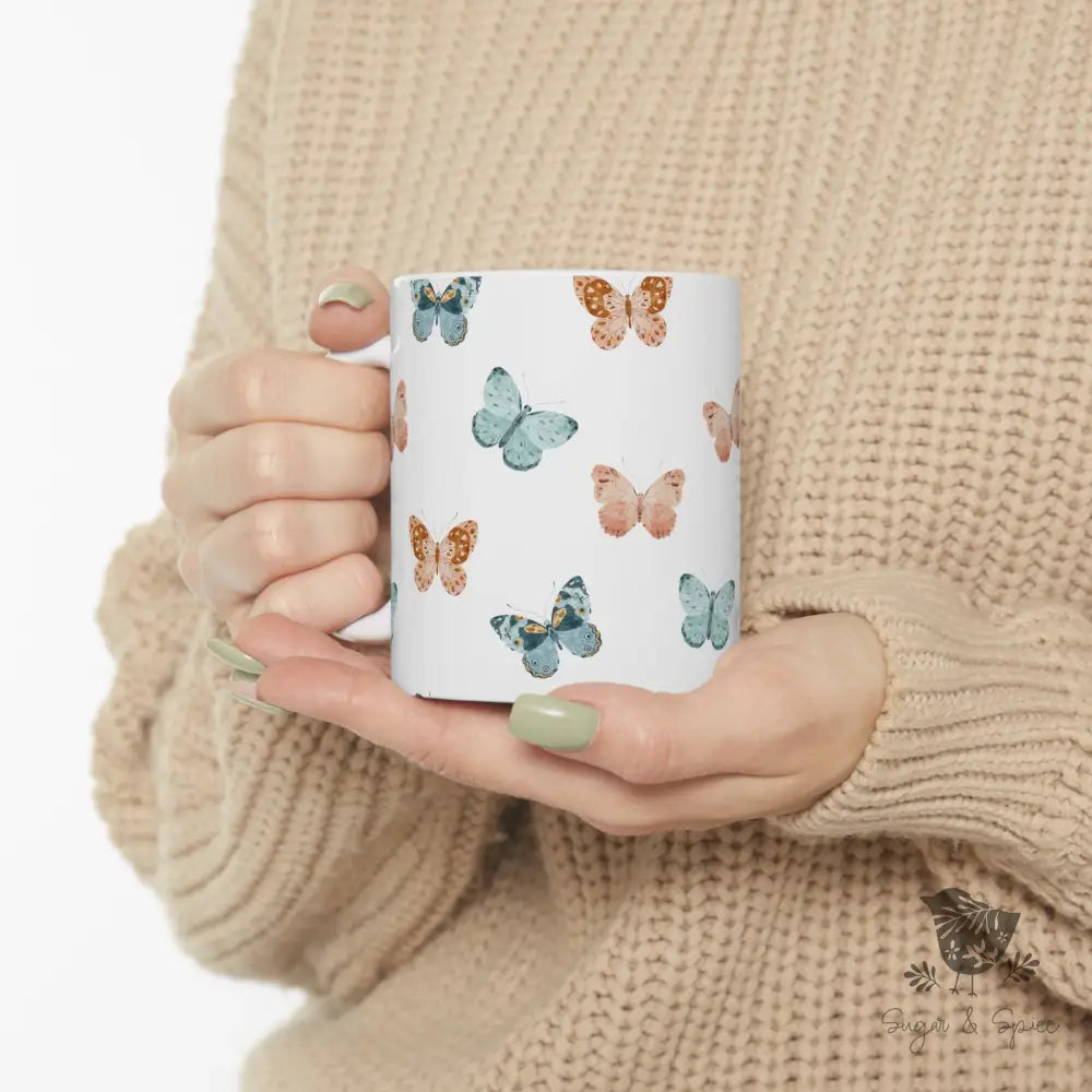 Butterfly Ceramic Mug - Premium Mug from Printify - Just $18! Shop now at Sugar and Spice Paper