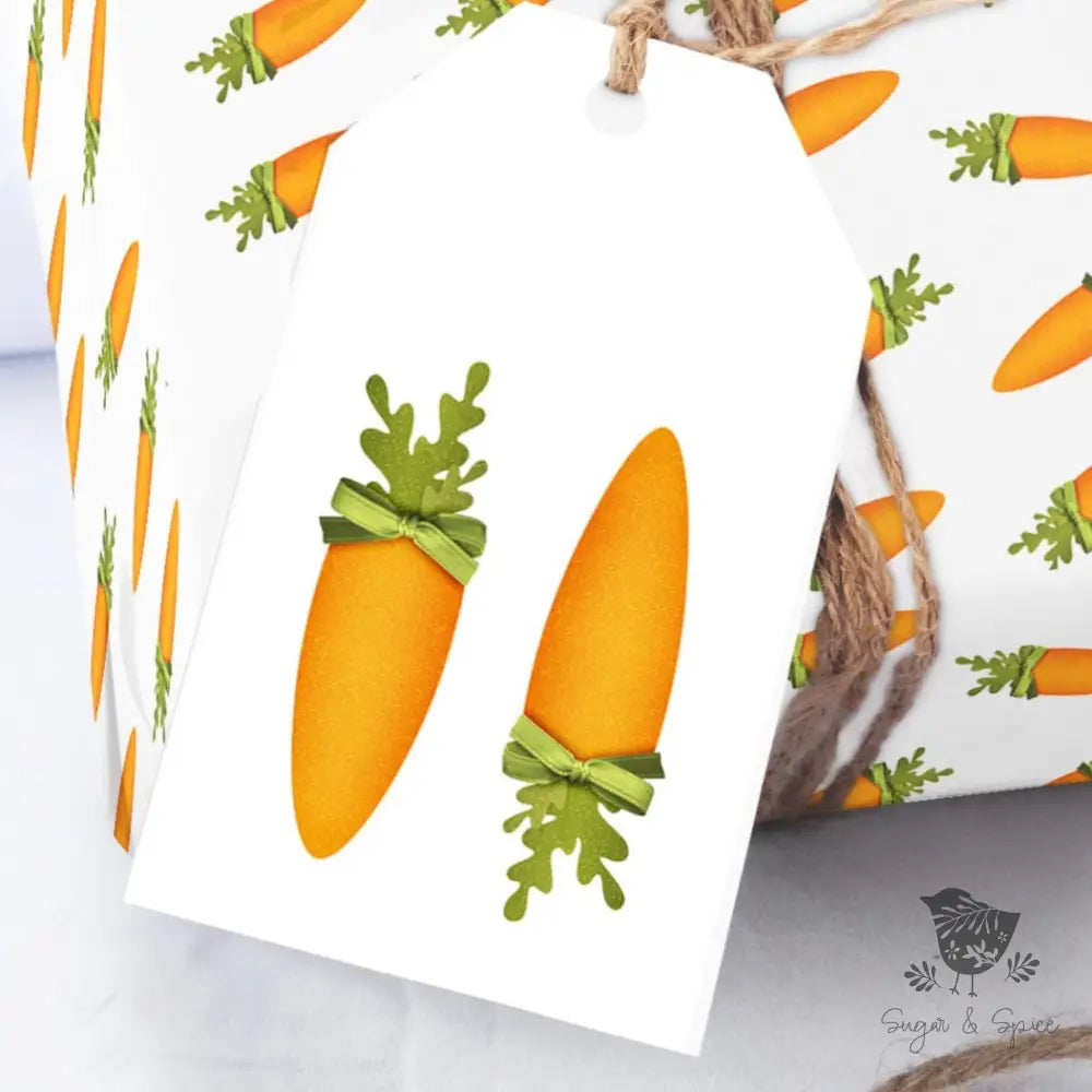 Carrots Easter Gift Tag - Premium Craft Supplies & Tools > Party & Gifting > Labels, Stickers & Tags > Tags from Sugar and Spice Invitations - Just $24! Shop now at Sugar and Spice Paper