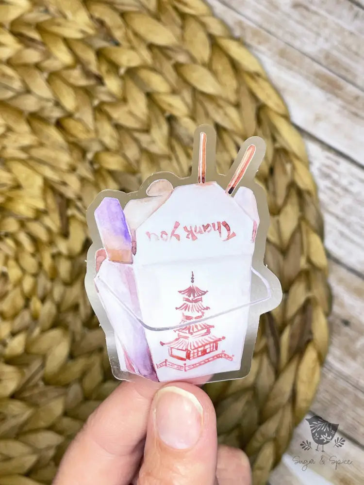 Chinese Food Transparent Waterproof Sticker - Premium  from Sugar and Spice Invitations - Just $3! Shop now at Sugar and Spice Paper