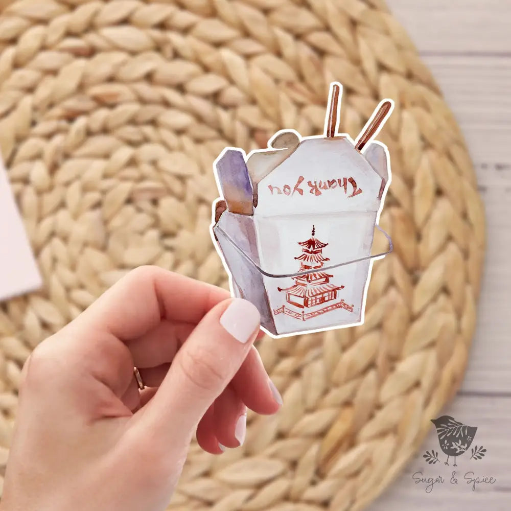 Chinese Food Transparent Waterproof Sticker - Premium  from Sugar and Spice Invitations - Just $3! Shop now at Sugar and Spice Paper