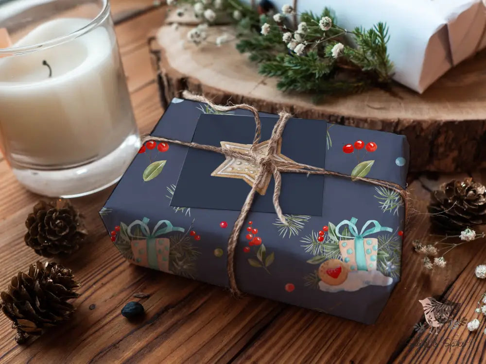 Christmas Hot Coco and Gifts Wrapping Paper - Premium Craft Supplies & Tools > Party & Gifting > Packaging & Wrapping from Sugar and Spice Invitations - Just $26.10! Shop now at Sugar and Spice Paper