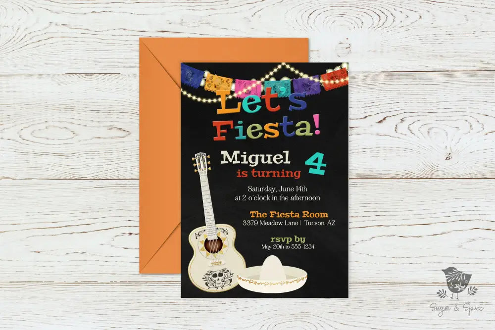 Coco Fiesta Mexican Birthday Invitation - Premium Digital File from Sugar and Spice Invitations - Just $1.95! Shop now at Sugar and Spice Paper