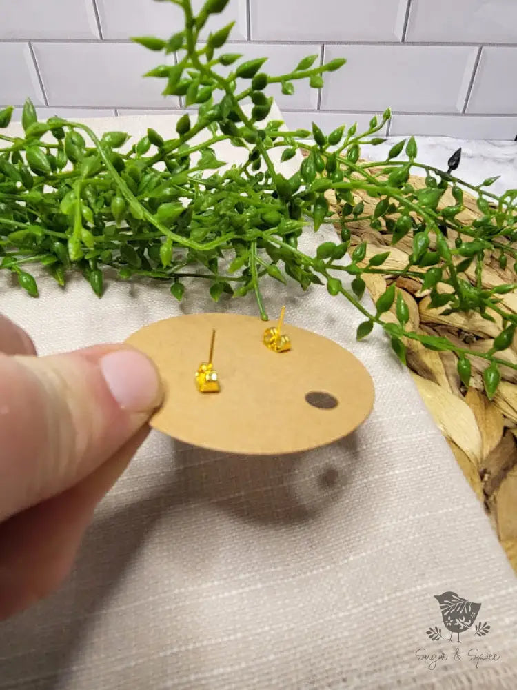 Daisy Flower Wood Stud Earrings - Premium from Sugar and Spice Invitations - Just $6! Shop now at Sugar and Spice Paper