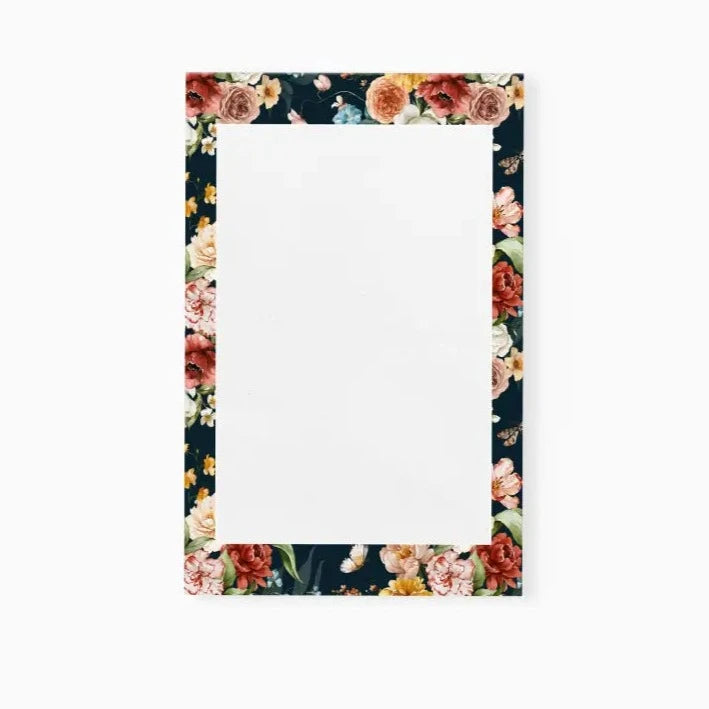 Dark Navy Floral Notepad - Premium Paper & Party Supplies > Paper > Stationery > Notepads from Sugar and Spice Invitations - Just $14! Shop now at Sugar and Spice Paper