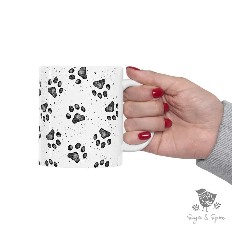 Dog Paw Ceramic Mug - Premium Mug from Printify - Just $18! Shop now at Sugar and Spice Paper