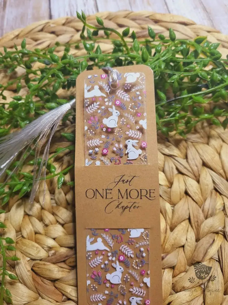 Easter Bunny Floral Acrylic Bookmark - Premium Engraved Gifts from Sugar and Spice - Just $4.87! Shop now at Sugar and Spice Paper