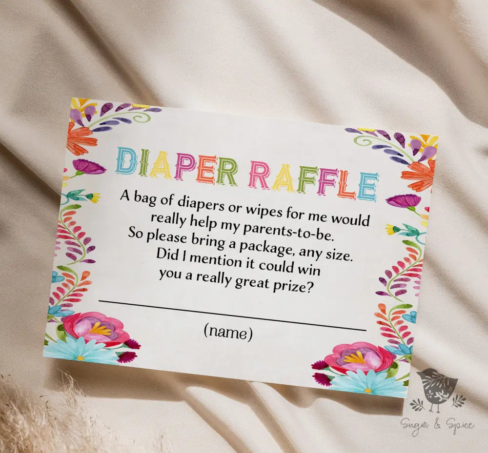 Fiesta Taco About Diaper Raffle - Premium Paper & Party Supplies > Paper > Invitations & Announcements > Invitations from Sugar and Spice Invitations - Just $1.25! Shop now at Sugar and Spice Paper