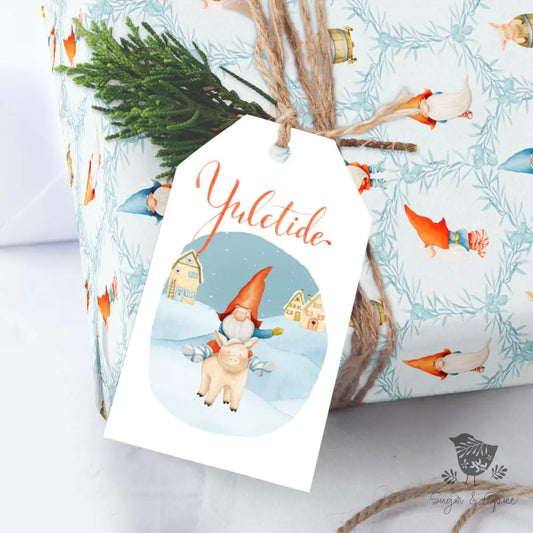 Gnome Christmas Gift Tag - Premium Craft Supplies & Tools > Party & Gifting > Labels, Stickers & Tags > Tags from Sugar and Spice Invitations - Just $26! Shop now at Sugar and Spice Paper