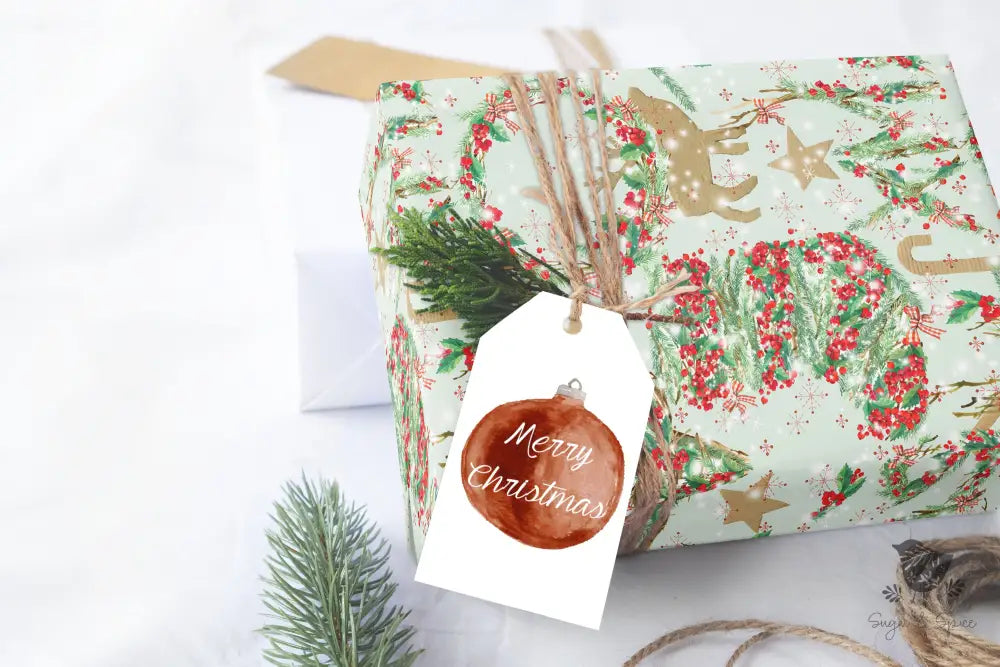 Gold and Green Holiday Wrapping Paper - Premium Craft Supplies & Tools > Party & Gifting > Packaging & Wrapping from Sugar and Spice Invitations - Just $26.10! Shop now at Sugar and Spice Paper