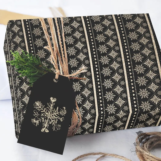 Gold Snowflakes Wrapping Paper - Premium Craft Supplies & Tools > Party & Gifting > Packaging & Wrapping from Sugar and Spice Invitations - Just $26.10! Shop now at Sugar and Spice Paper