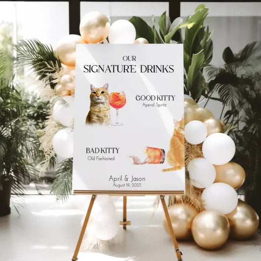Good Kitty Bad Kitty Signature Drink Sign - Premium  from Sugar and Spice Invitations - Just $25! Shop now at Sugar and Spice Paper