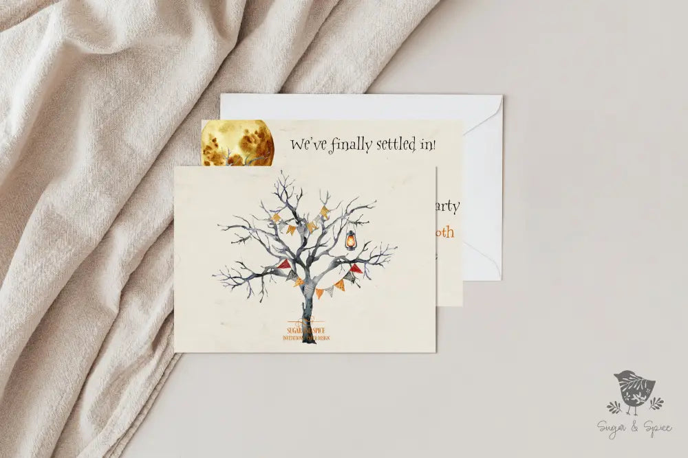 Halloween Housewarming Invitation - Premium Digital File from Sugar and Spice Invitations - Just $2.10! Shop now at Sugar and Spice Paper