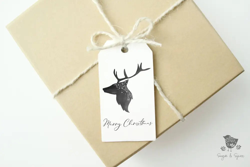 Hand Drawn Deer Christmas Gift Tag - Premium Craft Supplies & Tools > Party & Gifting > Labels, Stickers & Tags > Tags from Sugar and Spice Invitations - Just $26! Shop now at Sugar and Spice Paper