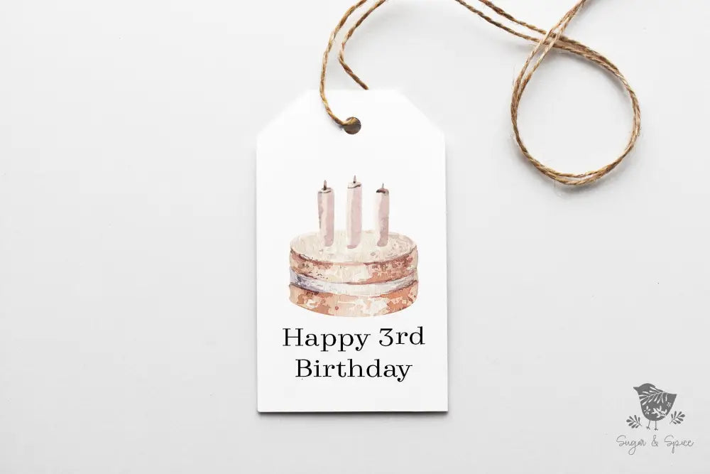 Happy Birthday Cake Gift Tags - Premium Craft Supplies & Tools > Party & Gifting > Labels, Stickers & Tags > Tags from Sugar and Spice Invitations - Just $24! Shop now at Sugar and Spice Paper