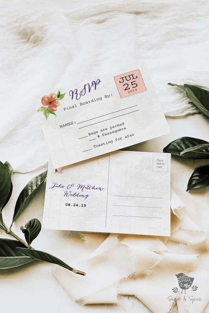 Hawaii Boarding Pass Ticket Wedding Invitation Suite - Premium from Sugar and Spice Invitations - Just $2.10! Shop now at Sugar and Spice Paper