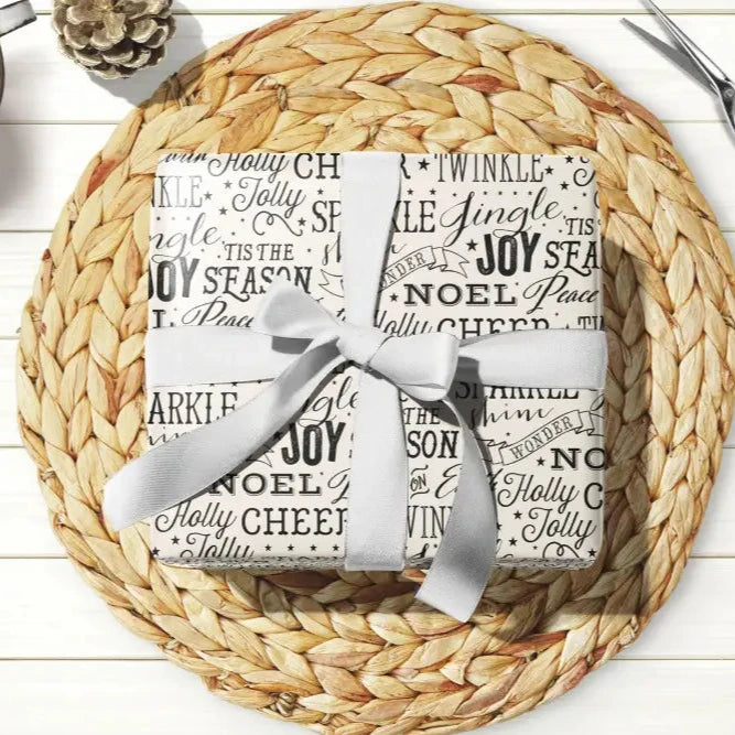 Holiday Joy Season Christmas Wrapping Paper - Premium Craft Supplies & Tools > Party & Gifting > Packaging & Wrapping from Sugar and Spice Invitations - Just $26.10! Shop now at Sugar and Spice Paper